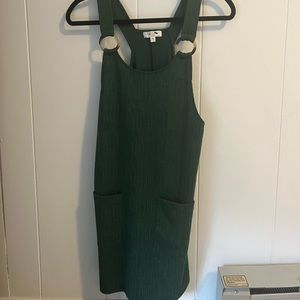 forest green overall dress size medium!